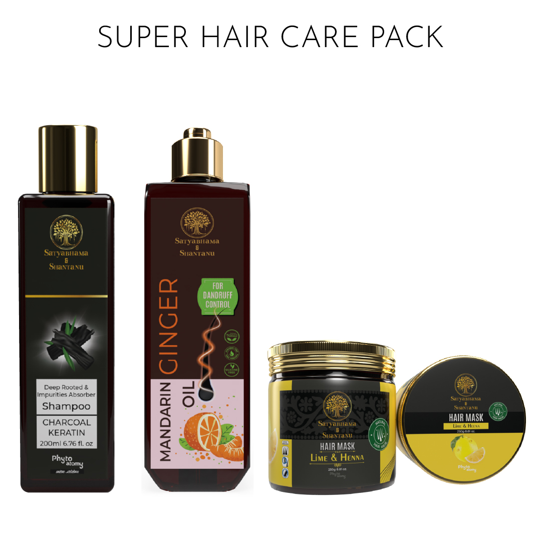 Exotic Forest Herbs Shampoo (200 ml) + Argan Avocado Milk Hair Mask (250g) + Mandarin Ginger Hair Oil (200 ml)